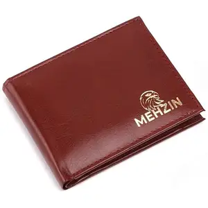 MEHZIN Men Formal Tan Artificial Leather Wallet (5 Card Slots) Style-197