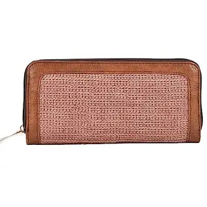 Wabasta Womens Faux Leather Multi Wallets | Credit Card Holder | Coin Purse Zipper -Small Secure Card Case (Lemonade Pink)