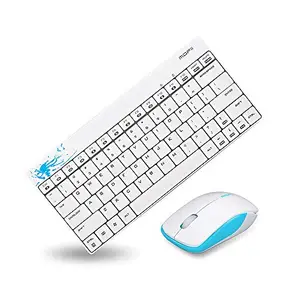 Negaor Negaor X210 2.4G Wireless Keyboard Mouse Combo Office Keyboard Mouse Set Compact Layout Plug and Play for PC Laptop White