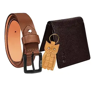 ABYS Leather Gift Hamper for Men||Wallet Belt Keyring Combo Set