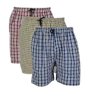 Cotton Soft Comfortable & Breathable Checkered Regular Shorts/Boxer for Men (XXX-Large)