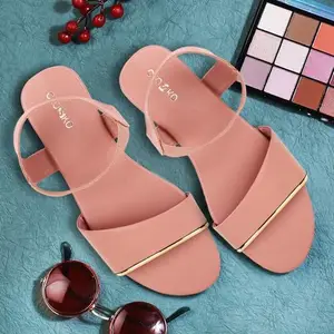 CLOSKO Women's Flat Fashion Sandals | Pink | 4 | NwWW-105-GREY-37