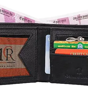 TG TOMO G Men's Genuine Leather Wallet, Black | Slot Count-3, Travel Work
