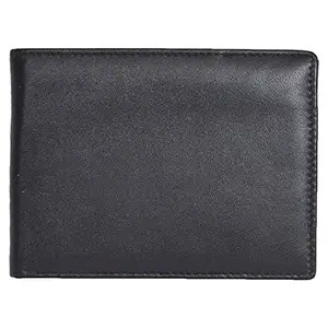 Leatherman Fashion LMN Genuine Black Leather Unisex Wallet (5 Card Slots)