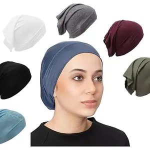 Women Hijab Undercap Hijab Scarf For Muslim Women Under Scarf Hijab Cap Solid Colour Hijab Tube Unisex Stretch Dreadlocks Tube Neck Gaiter & Neck Warmern Bandana 7 Piece