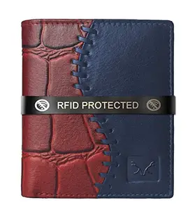 AL FASCINO Wallet for Men Stylish Purse for Men RFID Wallet Purse for Men Genuine Leather Wallet Mens, Wallets for Men (Multicoloured)