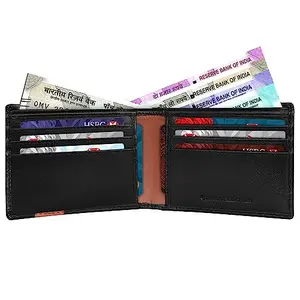 CLUBHIDE Genuine Leather Wallet for Men,Black | Wallets for Men | Purse for Men | RFID Blocking Wallet for Men | Bi-Fold Wallet | Minimalist Wallet for Men | Mens Wallet with 8 Credit Card Holder