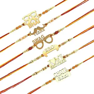 tyf THE YOUTH FASHION RHYTHM GIFT4U Swag Cool Brother Rakhi For Men- Rakhi Bracelet For Rakshabandhan With Roli Tilak Set Of 6 Rakhi- Stylish Modern Rakhi for Swaggy Brothers