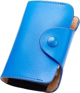 Stealodeal Exclusive Blue High Quality Leather Wallet 15 Slot Card Holder for Men & Women