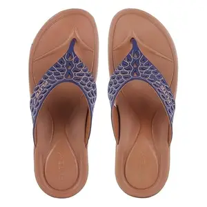flite womens Fl449 Slippers/Flip Flop (BLUE, numeric_7)