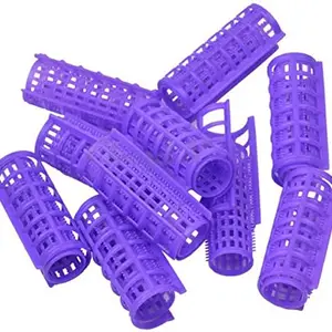 ZAUKY Plastic Hairdressing Roller Curlers Clips for Girls & Women (MULTICOLOR)(PACK OF 10PCS)