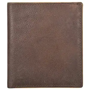LMN Genuine Leather Brown Mustrad Card Holder for Unisex 50200(8 Credit Card Slots)