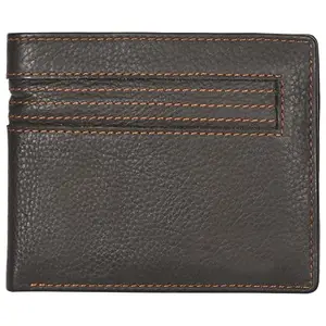 LMN Genuine Leather Dark Brown Wallet for Men 11009(8 Credit Card Slots)