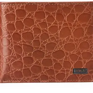 WOODLAND Mens Leather Utility Wallet (Tan), Brown