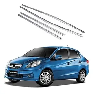 AUTOSMARTLOOK Car Lower Chrome Window Garnish for Honda Amaze Type - 1 (2013-2015)