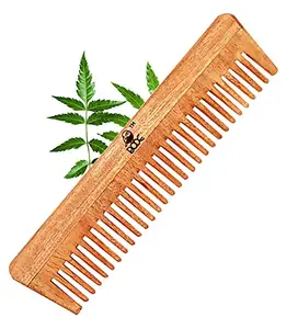 BODE- Hand Made Natural Pure Neem Wood Comb Wide Tooth Wooden Hair Comb For Hair Growth For Women And Men po 1 (MODEL-5)