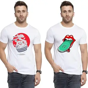 SST - Where Fashion Begins | DP-6794 | Polyester Graphic Print T-Shirt | for Men & Boy | Pack of 2