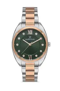 Daniel Klein Premium Women Green - Sunray/Emboss Dial with Stone Analogue Watch - DK.1.13398-6