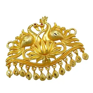 AHR FASHION Traditional Gold-Plated Peacock pendant for womens