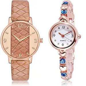 NEUTRON Fashion Analog Orange and White Color Dial Women Watch - GM397-G457 (Pack of 2)