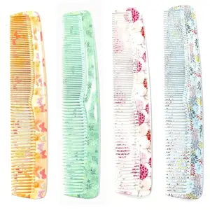 FASHRAMP Hair Comb for Women, Men Printed Dressing Detangling Combo Set (Multicolour), Pack of 4