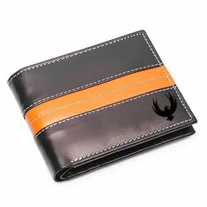 Flyer Wallets for Men (Color- Black) Genuine Leather Wallet Stylish Design Pack of 1 WBL032