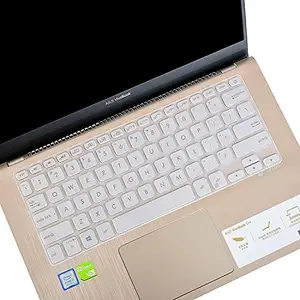 Saco Laptop Keyboard Cover Silicone Protector Skin for 2023 2022 ASUS Vivobook 14 X1400EA-EK322WS | X415EA-EK322WS | X415EA-EB322WS | X415EA-EK344WS 14 inch Dust Cover - Transparent