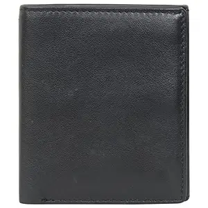 Leatherman Fashion LMN Unisex Black Genuine Leather Wallet (2 Card Slot)