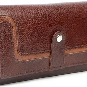 REEDOM FASHION Genuine Leather Women Evening/Party, Travel, Ethnic, Casual, Trendy, Formal Brown Genuine Leather Wallet (4 Card Slots) (Brown) (RF4627)