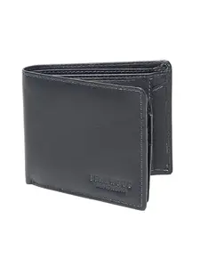 TEAKWOOD LEATHERS Men Classic Blue Leather Bi-Fold Wallet | with Main Compartment for Cash, 4 Card Slot for Quick Access, A Transparent ID Window, A Secure Coin Pocket | T_WLT_SZ_09BU