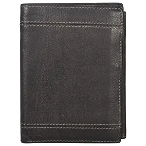 Leatherman Fashion LMN Genuine Leather Men Black Wallet 5013 (7 cc Card Slots)