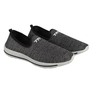 Mens PU Casual Comfortable & Breathabledurable Casual Shoes (Grey, UK Footwear Size System, Adult, Men, Numeric, Medium, 10)