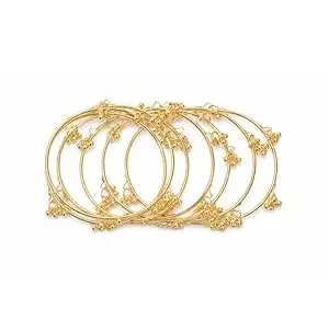 New Kashmiri Traditional Gold Plated Handcrafted Bangles Set for Women and Girls I Set of 8 Pcs