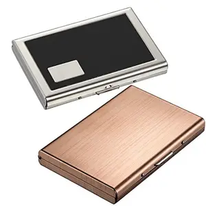 Stealodeal Rose Gold Trending Metal with Black Debit/Credit ATM|Combo of 2| Card Holder