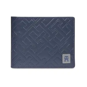Tommy Hilfiger Men Torridon RFID Protection Leather Passcase Wallet - Navy