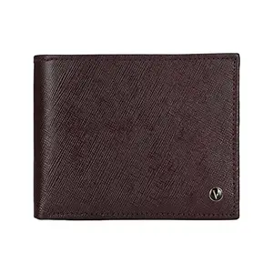 Van Heusen Leather Mens Formal Wear Three Fold Wallet (Brown,Frsz)
