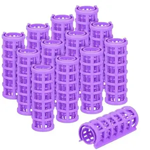 SWEETPEA.Fx�20MM Hair Rollers Plastic Snap on Curlers for Hairdressing Styling for Girls & Women No Heat Wave Hair Curlers for Salon,Home Purpose Multicolor (12 PCS) (Medium)