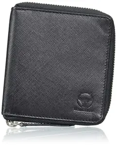 Tamanna Men Black Genuine Leather Wallet (8 Card Slots)