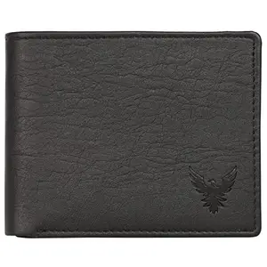 Goldalpha Men Casual Black Zipper Album Artificial Leather Wallet - (8 Card Slots)