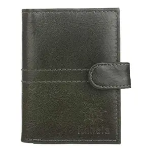 Rabela Men's Slim Bifold Original Leather Multi Card Holder Wallets Gift Box Wallet RW-2104 (Dark Green)