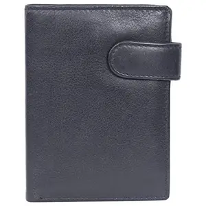 Leatherman Fashion LMN Genuine Leather Unisex Black Wallet 9 Card Slots