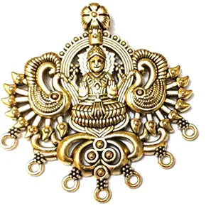 Get-Set-Go! Antique Lakshmi Pendants For Women & Girls Fashion & Jewelry Making, Oxidized Brass Alloy Material (Lakshmi,Gold)