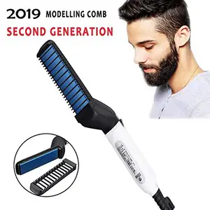 Krishi Men Quick Beard Straightener Hair Comb Multifunctional Hair Curler Show