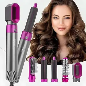 Edu-Play 5 in 1 Hot Air Styler Hair Straightener Dryer Comb Multifunctional Styling Tool for Curly Hair Straightening Drying Combing Styling 1000 Watts Looks Your Hair More Preety