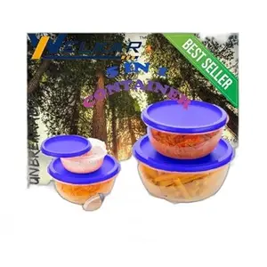 Kitchen Container |250+450+800+1400+2500 ml| Stackable Refrigerator Organizer for Fresh Food Storage | BPA-Free Kitchen Solution Transparent food storage Stackable frid|design - 494for home