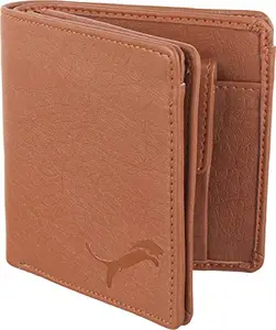 WILD EDGE Tan Tri-Fold Men's Wallet - Formal/Casual/Stylish Artificial Leather Wallet for Men - Tan Men's Three-Fold Purse