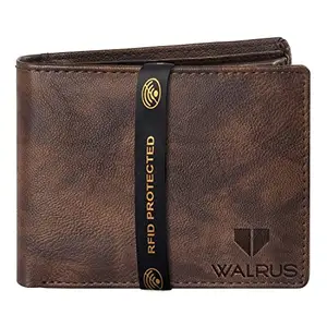 Walrus Brye Brown Nature Friendly Vegan Leather Men Wallet with RFID Protection