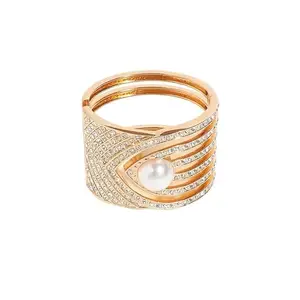 SOHI Women's Embellished Arrowhead Bracelet For Casual Wear | Gold Colour | Alloy Material | Adjustable Closure | Artificial Stones Bracelet | Fashion Bracelet For Woman & Girls