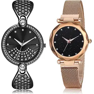 NEUTRON Present Analog Black Color Dial Women Watch - GM247-GC9 (Pack of 2)