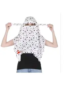 Cotton Scarf Cum Mask scarves Usable for vehicle Driver Multi Colour Printed Design Universal Size For Girl & Women Breathable Sun Protection Light Weight